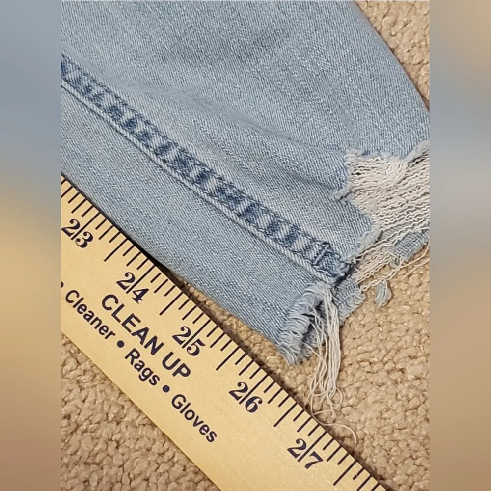 ❤️ HOLLISTER JUNIORS DISTRESSED HIGH-RISE CROP SUPER SKINNY JEANS 1R W 25 L 26 - Picture 8 of 11